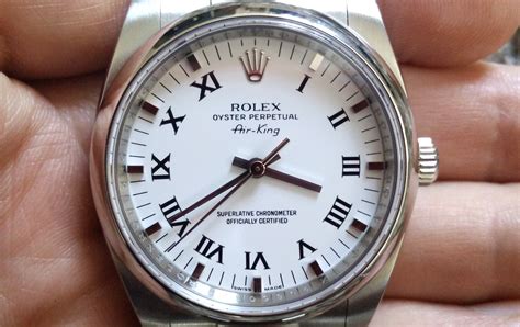 rolex air king 114200 white|rolex air king date price.